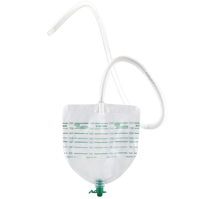 Flow Collector-Drainable distal collection bag