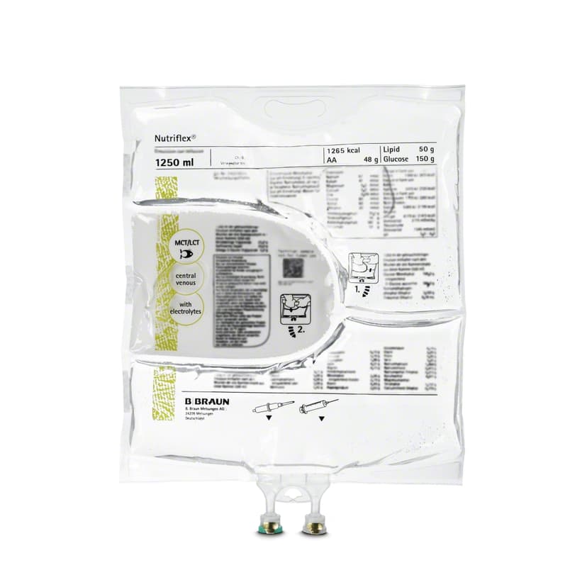 NuTRIflex® Omega Plus-Dreikammerbeutel zur zentralvenösen Applikation - 1250 ml